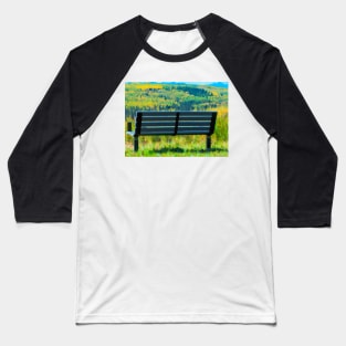 Bench with a view illustration. Baseball T-Shirt